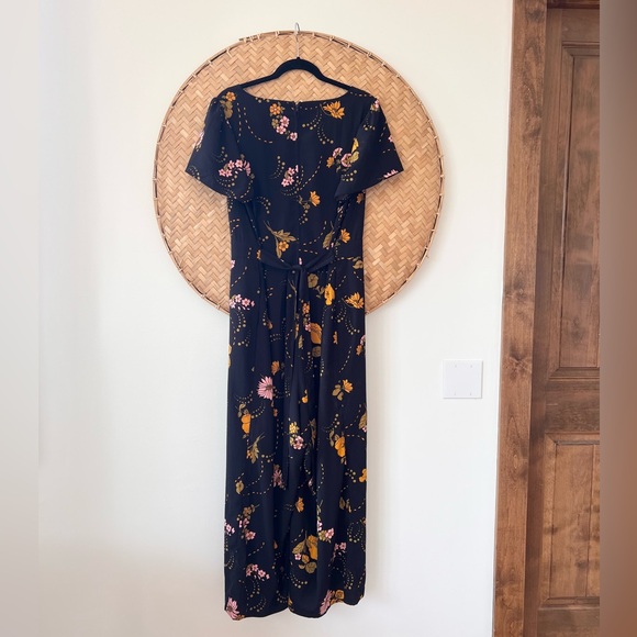 PLUS SIZE MODCLOTH VINTAGE STYLE EVERYTHING & MORE BLACK FLORAL ROMPER JUMPSUIT - Picture 7 of 13